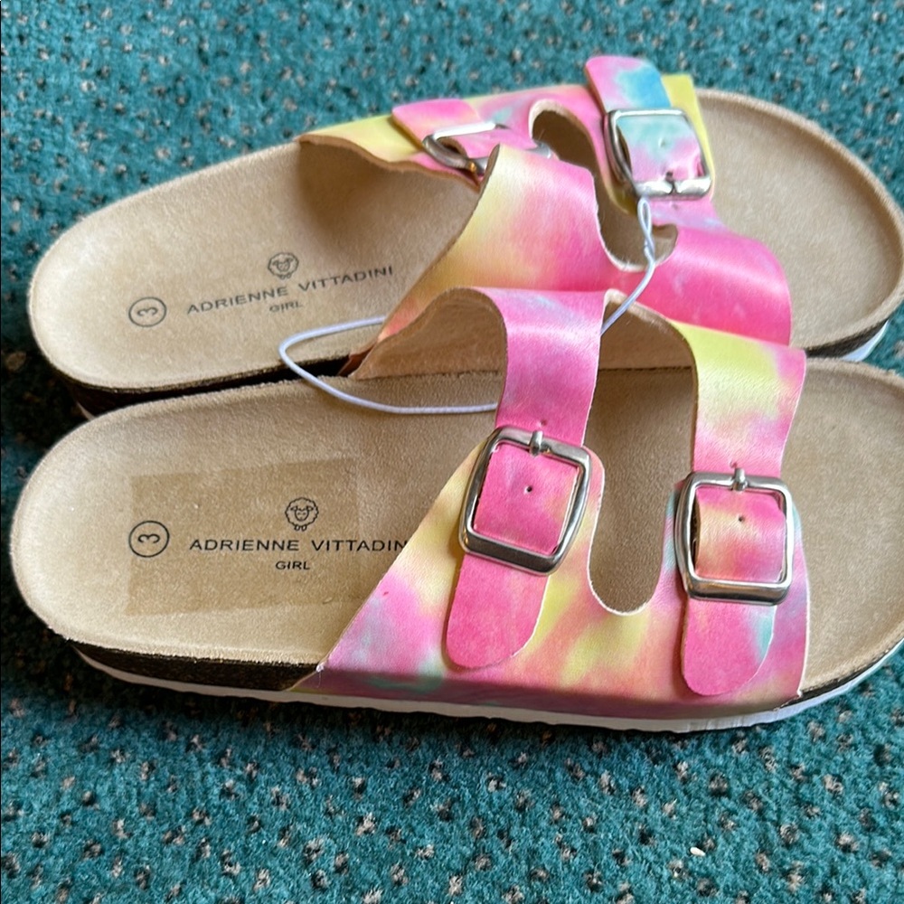 Adrienne Vittadini Kids Colorful Buckle Sandals